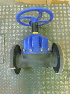 6" Saunders, Lined Diaphragm Valve, Class 150#, Fig. 5624, NEW
