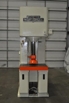50 Ton, Denison #NA50C92019A112, hydraulic press, 15" stroke, 24-1/4" daylight, 12" throat, 30" x 22" bed, 6"