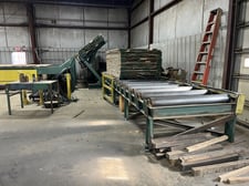 Complete Rough Mill Lumber Processing System, self-centering double-sided planer, Mid-Oregon gang rip saw