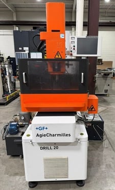 Agie Charmilles #Drill-20, 11.8" x 15.7" table, 11.8" X, 7.8" Y, 11.8" Z, 7.78" drilling depth, 2012