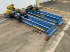 8 Ton, Webb #T24, 16000 lb. power tank turning rolls, 12" wide rubber wheel, 1 HP, pendant Control, 2018