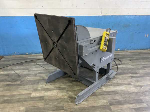 3000 lb. Aronson #HD30A, welding positioner, 36" x 36" table area, tilt table, vari-speed rotation