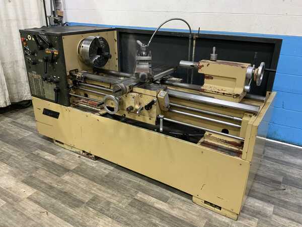16.5" x 44" Bridgeport, Romi #16-8, geared head engine lathe, 9" swing over cross slide, 2-Axis digital read