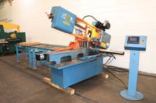 10" x 16" DoAll #C400-A, automatic horizontal band saw, 1" x 158" blade, 50-400 FPM, conveyor, 2013