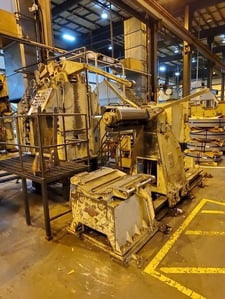10000 lb. Littell #90, uncoiler, 30" mandrel, 60" outside dimensions, 16"-20" ID, hydraulic expansion, thread