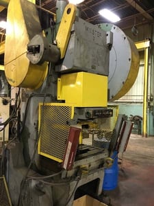 75 Ton, Minster #7, back geared OBI press, 4" stroke, 14.5" Shut Height, 4" adj., 35-90 SPM, 36" x24" bed