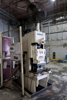 45 Ton, Niagara #E-45, OBI press, 6" stroke, 13" Shut Height, 3" adj., 90 SPM, 29" x18" bed