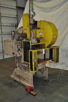 40 Ton, Rousselle #4, OBI press, 3" stroke, 12" Shut Height, 3.5" adj., 105 SPM, 26" x16" bed