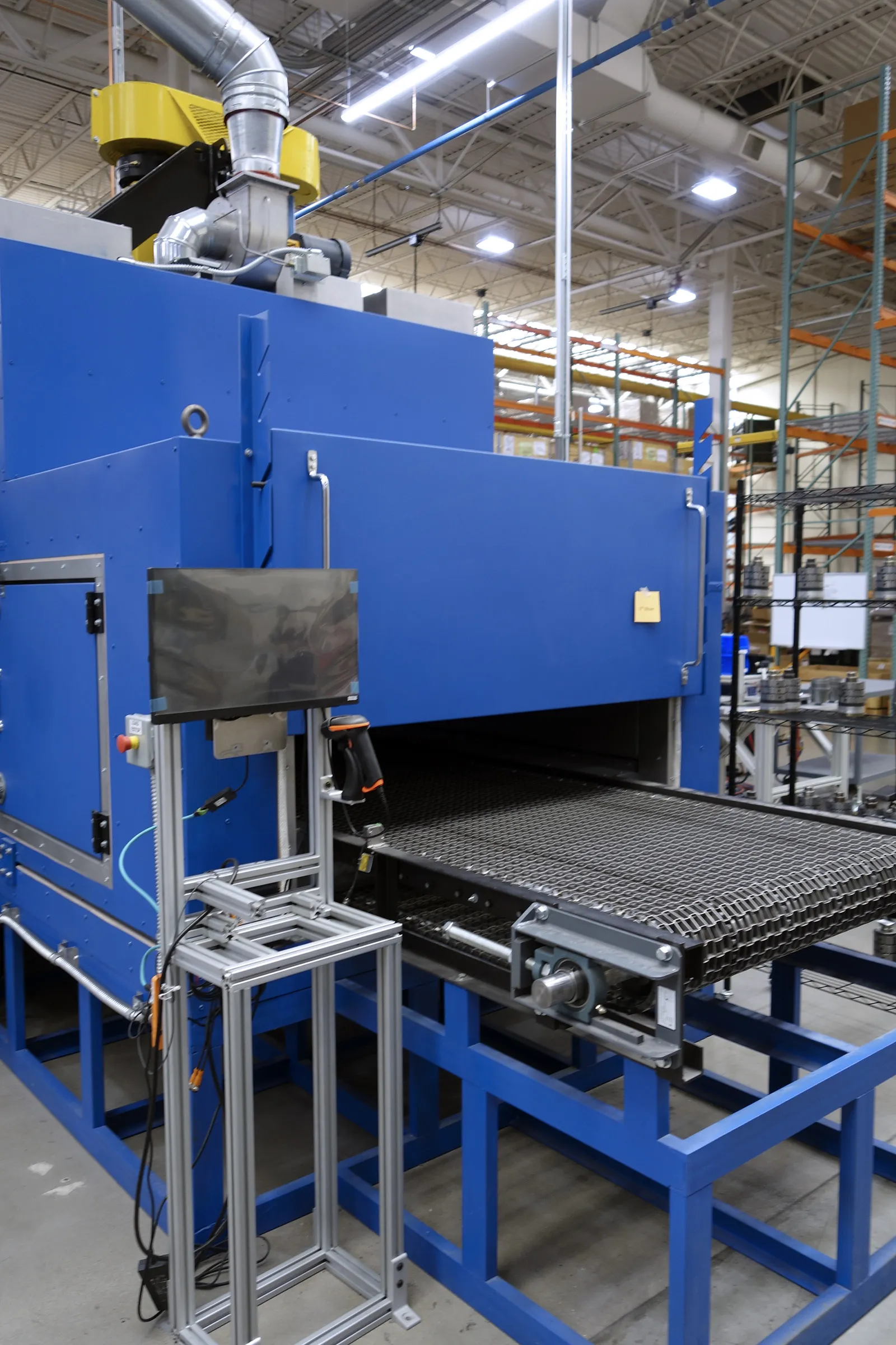 42" width x 24" H x 379" L JPW Industrial #C2-83-139TULEP480V45-60KW, conveyor curing oven, 2-zone, 392°F