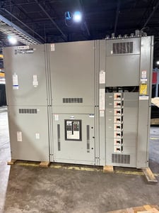 3000 Amps, Eaton #Pow-R-Line-PRL-C, Low-Voltage Switchboard, 3-section lineup, 480Y/277 VAC, 4-wire, Eaton