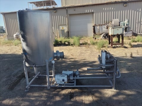 Heating Elements #PFS-21525-MR, Clean-In-Place Skid, Stainless Steel, 100-gallon tank, 5 HP Baldor pump