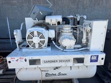125 psi, Gardner Denver #EPE99K08, Rotary Screw Air Compressor, 200 psi @ 250°F receiver tank, 25 HP, 460