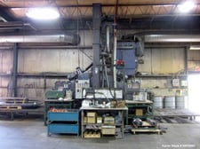 Wheelabrator, 4-Wheel Wire Mesh Belt Shot Blast Machine, continuous feed, 27" belt, (4) 10 HP Blast Wheels