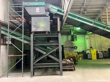 BloApCo, Multi-Shaft Cardboard Shredder, 30 HP, infeed & discharge conveyors