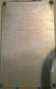 5000 KVA 12500 Delta Primary, 12500Y/7215 Secondary, Westinghouse