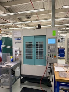 Brother #TC-S2B, CNC Tapping Center, 21 ATC, Yukiwa 4th axis table, 9 HP, Brother CNC Control, 230 V., 2003