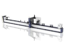 HSG #T2, CNC fiber tube laser cutting system, 6000 watt, .78" - 9.45" round tube, up to 23' tube length, NEW