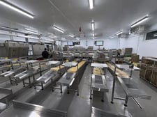 Egg Grader & Packer, Sanovo #Alpha-Grader-100, 100 cases/hour, 6-row roller conveyor infeed, 460 V., 3 Ph.
