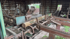 Precision Husky #848H, Rosser Head Debarker, hydraulic unit, w/ operator cab