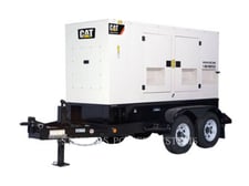 100 KW Caterpillar #XQ100, diesel generator set, prime rated, trailer mounted, refurbished w/ new Cat Reman