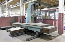 4" Nomura #P-100WP, table type horizontal boring mill, 48" x 96" table, 21-1200 RPM, 26" spindle travel, 20