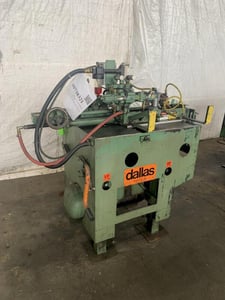 12" x .125" Dallas Industries #D200, air feeder/straightener, 12" max. feed stroke, manual roll adjustment
