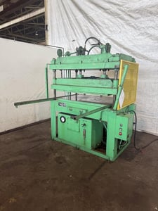 100 Ton, Wabash #T50-5038-SM, 4-post hydraulic press, 5 HP, 208 V., 3 Ph.