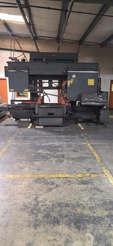 30" x 25" Hem #WF160LA-DC, automatic horizontal band saw, 2" blade, 0-72" automatic feed table, carbide