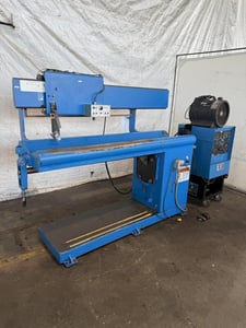 54" Jetline #SWC-3A, circumferential seam welder, 60" capacity, 32" diameter, Miller Syncrowave 250DX