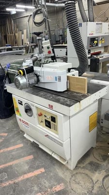 SCM #T-110-NOVA, spindle shaper, 6.6 HP, 1-1/4" interchangeable spindle, (5) speeds 3,000-10,000 RPM, 39" x