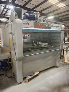 Cefla #Kleenspray, flatline reciprocating spray system, (4) guns, 51" max width, 76" spray enclosure, paper