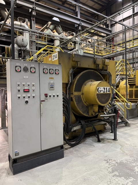 4400 KW Caterpillar #C280-3616, diesel generator set, 5500 kVA, 7968/13800 Volts, 60,731 hours