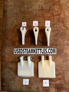 Ameriscrape Steam Kettle Scrapers, Magnetic & Non-Magnetic Detectable, multiple styles, 1.5" to 3.5" width