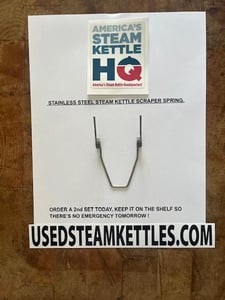 Lee style Stainless Steel scraper spring, fits 3.5" x 4.5" round & square front kettle scrapers, 2026