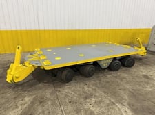 100 Ton Lordstown, heavy duty rolling transfer cart, 144" x 78" x 24" platform, articulating axles