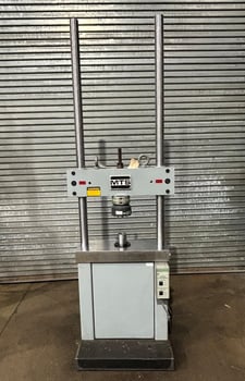 22 KIP (100kN) MTS #312.21, fatigue load frame, 2 columns, 20.75" btwn columns, 27.5" x 10" table