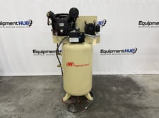 24 cfm, Ingersoll-Rand #2475N7.5-P, 2-stage air compressor, 7.5 HP, 80 gallon, 208 V.