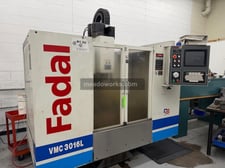 Fadal #VMC-3016L, vertical machining center, 30" X, 16" Y, 20" Z, 16" x 30" table, 7,500 RPM, CAT 40, 230 V.