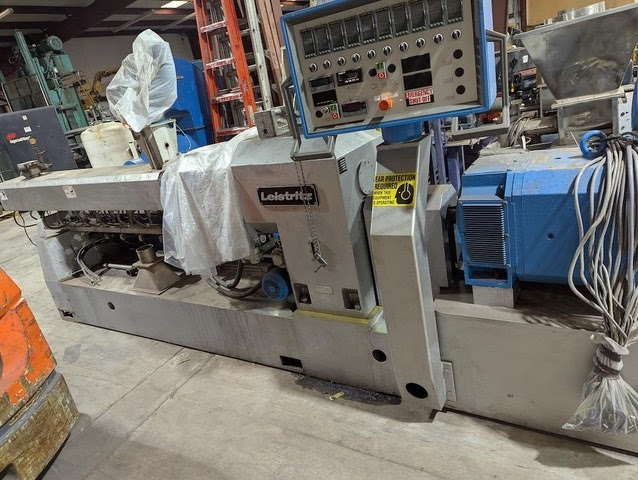 2.36" Leistritz #ZSE-60-GL-36D, Twin-Screw Pelletizing Extrusion Line, 9 barrel segments, 8-hopper blender