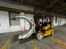 15,000 lb. Yale #GLC155VX, Forklift w/ Cascade Paper Roll Clamp, 185" max. lift height, 72" clamp, 2,802