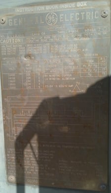 5000/7000 KVA 13800 Delta Primary, 4160Y/2400 Secondary, General Electric