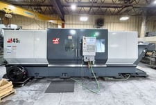 Haas #ST-45L, CNC lathe, 34.5" swing, 25.5" diameter x 80" L, 18" chuck, 55 HP, 1400 RPM, 6.5" bar, Live