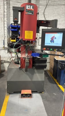 Haeger #824OTL-4HE, insertion press, Window Touch, manual tooling 4E, autofeed, 2020
