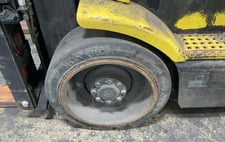 5400 lb. Hyster #E60Z-33, electric lift truck, 193.7" lift, cushion tires, 36 V., 6852 hours
