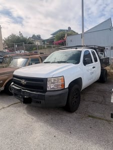 Image for Chevrolet #Silverado-C1500, extended cab flatbed work truck, 4.3L V6, 2WD, 160,000 miles, toolboxes, ladder rack, 2007