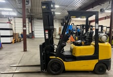 6000 lb. Caterpillar #GC30K, propane, Cushion Tire Forklift, 3-stage mast, side shift, fork positioner, 54"