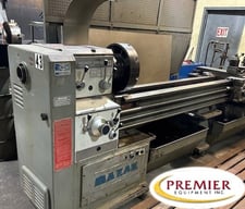 21" x 80" Mazak, manual engine lathe, 11-51/64" swing over cross slide, fine & coarse feed settihngs