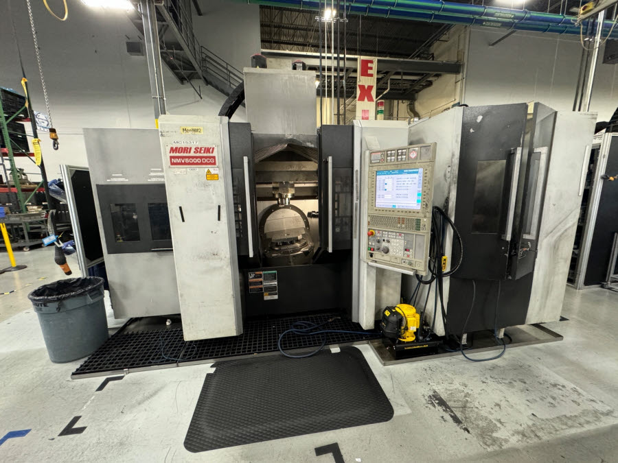 Mori Seiki #NMV-5000DCG, 5-Axis with 2P, Fanuc Control, 28.7" X, 20.1" Y, 20.1" Z, 12000 RPM, 120 automatic