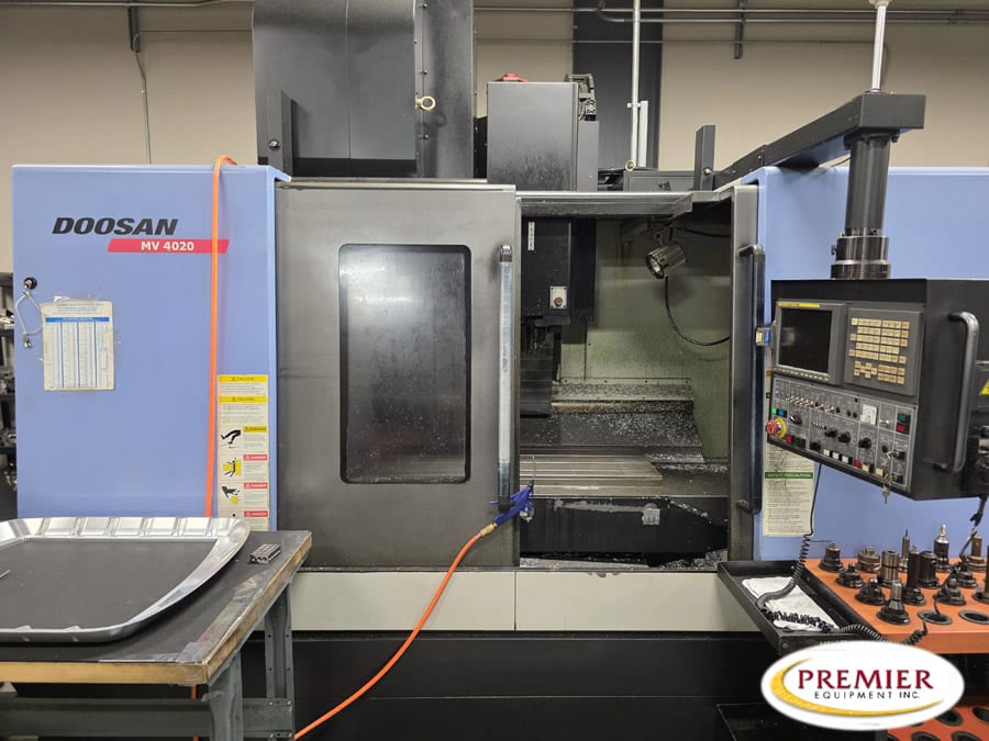 Daewoo Doosan #MV-4020, CNC vertical machining center, Fanuc 31iMB, 40.2" X, 20.1" Y, 24.6" Z, 12000 RPM, 30