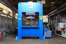 500 Ton, SICMI #PFC-500, h-frame hydraulic press, 19.6" stroke, 47" x 59" bed, 25" daylight, 11" shaft